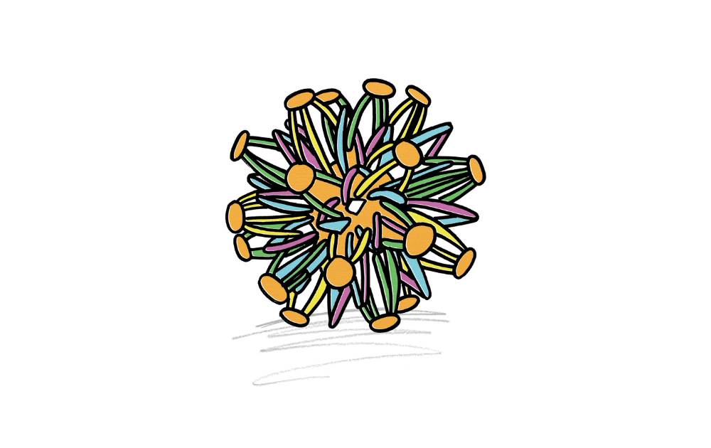 Illustration of a Hoberman sphere