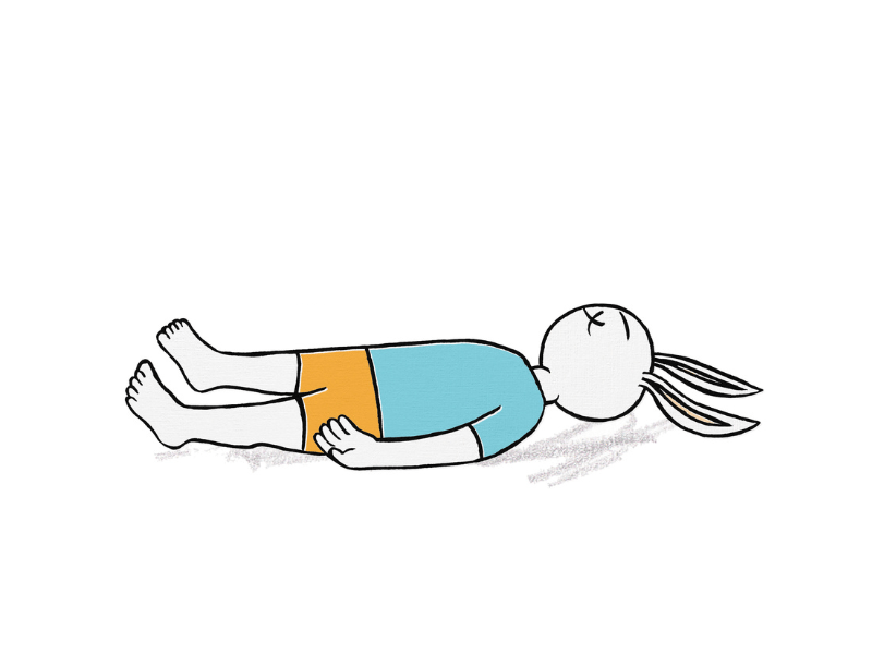 Illustrated sleeping bunny