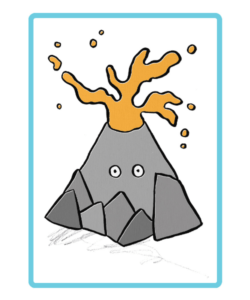 Illustrated volcano to show erupting emotions