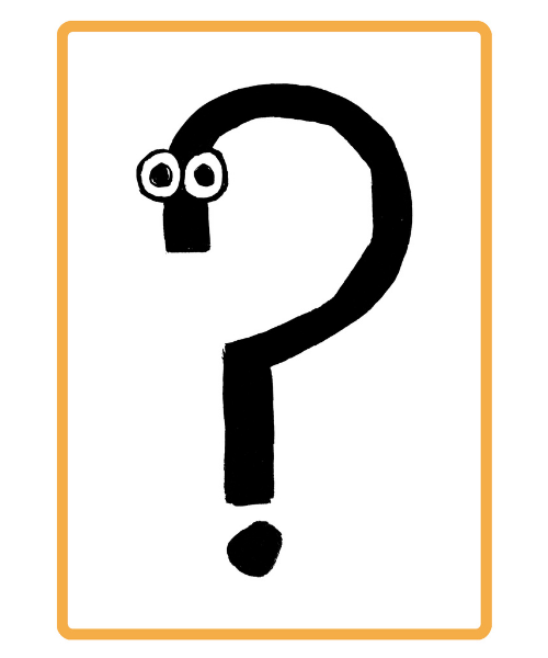 Illustartion of a question mark as a character with eyes